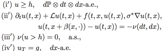 Obstacle problem for semilinear PIDEs