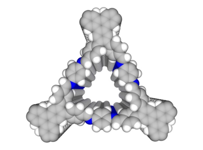 Water clusters in hydrophobic crystalline porous covalent organic frameworks