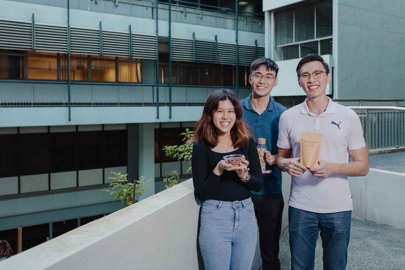 (From left) Wong Liyang and Moonbeam co. co-founders Kong Qi Herng and Varden Toh