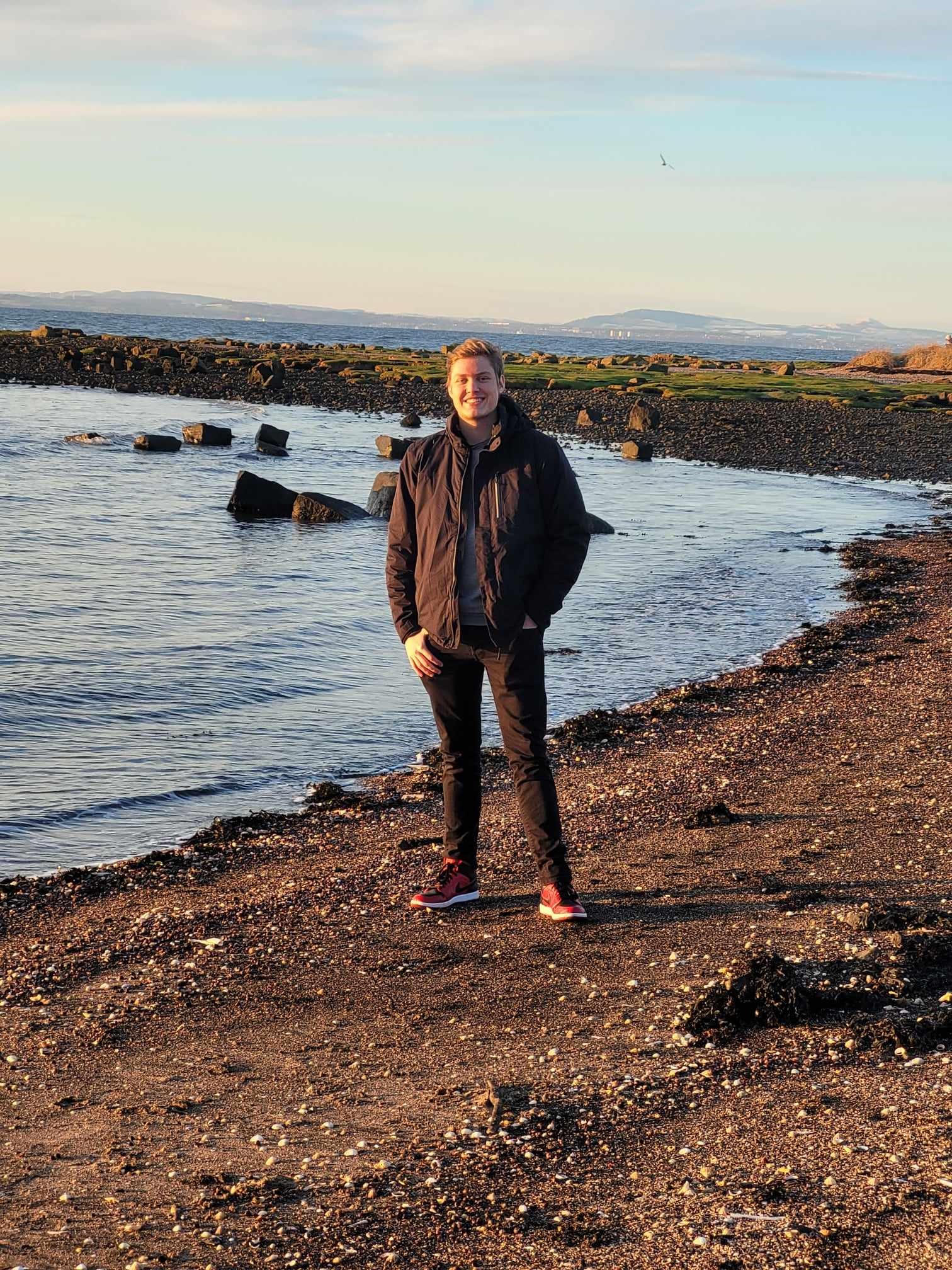 At Portobello beach in Edinburgh